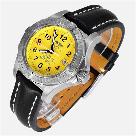 breitling yellow face limited edition|breitling seawolf yellow.